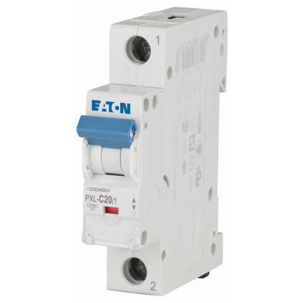 1p PXL-C20/1 Elektro C 20A und Haustechnik Schu Eaton LS-Schalter m.Beschrift 