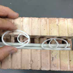 1-200 Stück Fixierungsclip Mauernutschellen F-Clip für Rohre u Kabel bis 60mm 