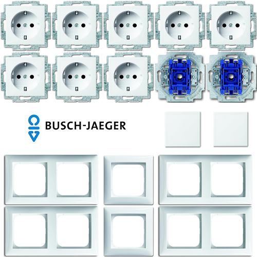 Rahmen Busch Jaeger Balance SI 914 alpinweiss NEU Schalter Steckdosen 
