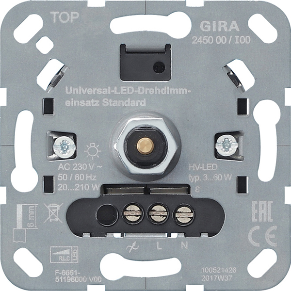 245000 Standard Gira Einsatz LED-Drehdimmer