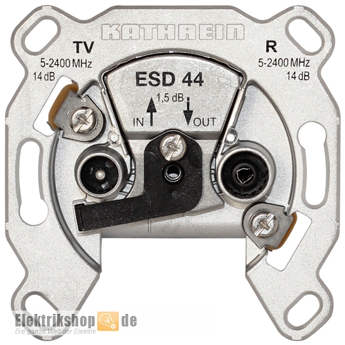 Kabel/Sat Durchschleifdose 2-Loch ESD 44 Kathrein