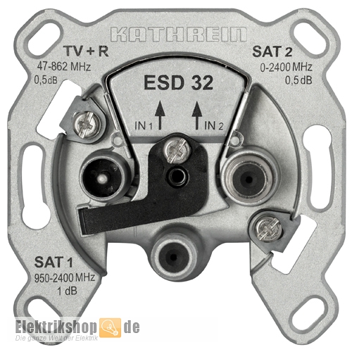 Sat Stichdose TWIN 3-Loch ESD 32 Kathrein