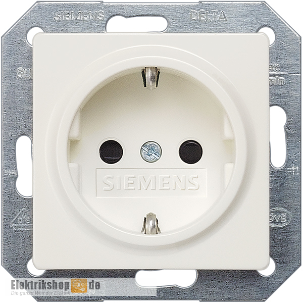 Schuko-Steckdose Kinderschutz 5UB1518 titanweiß Siemens