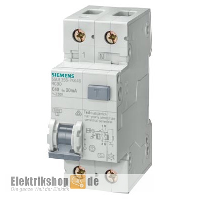 FI-LS Schalter kombiniert 2pol B16/0,03A 5SU1356-6KK16 Siemens