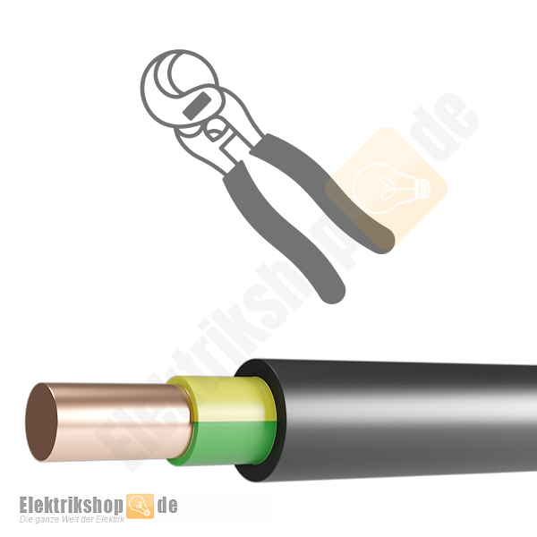 Erdkabel NYY-J 1x16 qmm Grün-Gelb 25 Meter Ring
