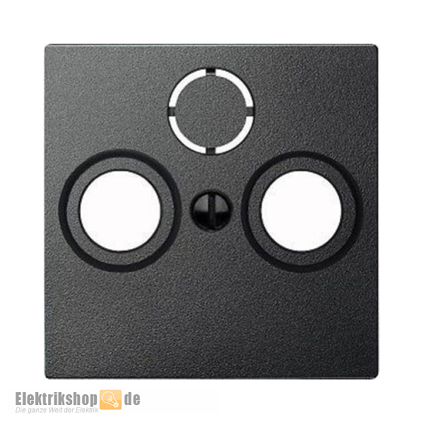 Zentralplatte für Antennensteckdosen 2/3-Loch System M anthrazit 297514 Merten