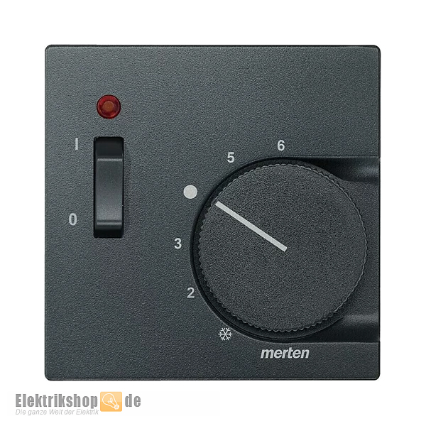 Zentralplatte für Raumtemperaturregler-Einsatz mit Schalter anthrazit 536114 Merten