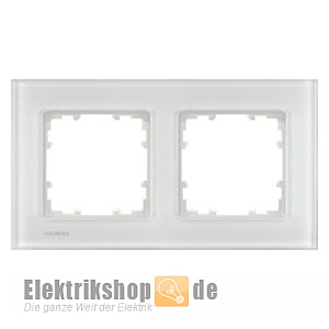 2-fach Rahmen Glas weiß 90-mm-Maß Delta miro 5TG1202-1 Siemens