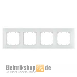 4-fach Rahmen Glas weiß 90-mm-Maß Delta miro 5TG1204-1 Siemens