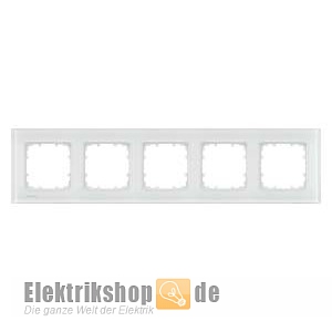 5-fach Rahmen Glas weiß 90-mm-Maß Delta miro 5TG1205-1 Siemens