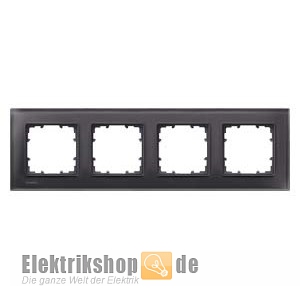 4-fach Rahmen Glas schwarz 90mm-Maß Delta miro 5TG1204-2 Siemens