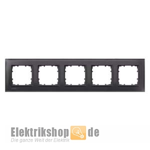 5-fach Rahmen Glas schwarz 90mm-Maß Delta miro 5TG1205-2 Siemens