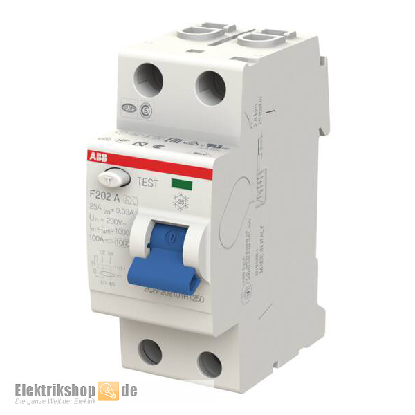 FI-Schutzschalter 16/0,01A 2pol. F202A-16/0,01 Pro M Compact ABB