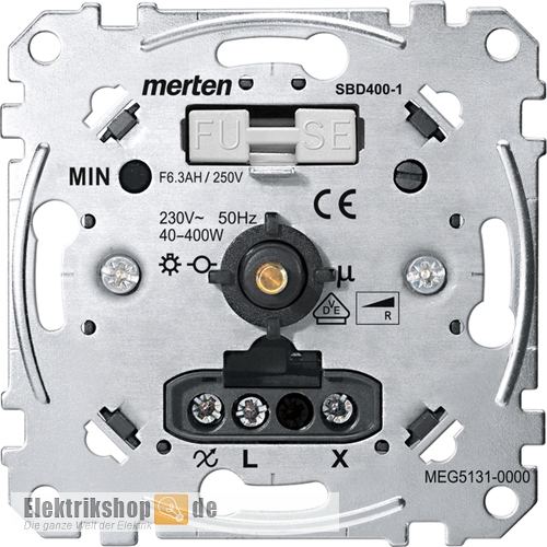 Drehdimmer Druck-Aus R 40-400 W MEG5131-0000 Merten