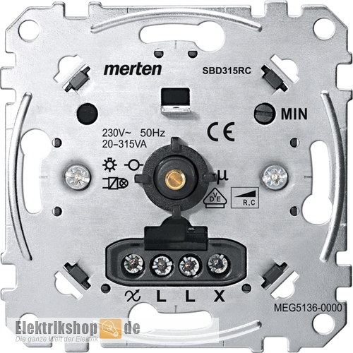 Drehdimmer Druck-Wechsel R/C 20-315 W MEG5136-0000 Merten