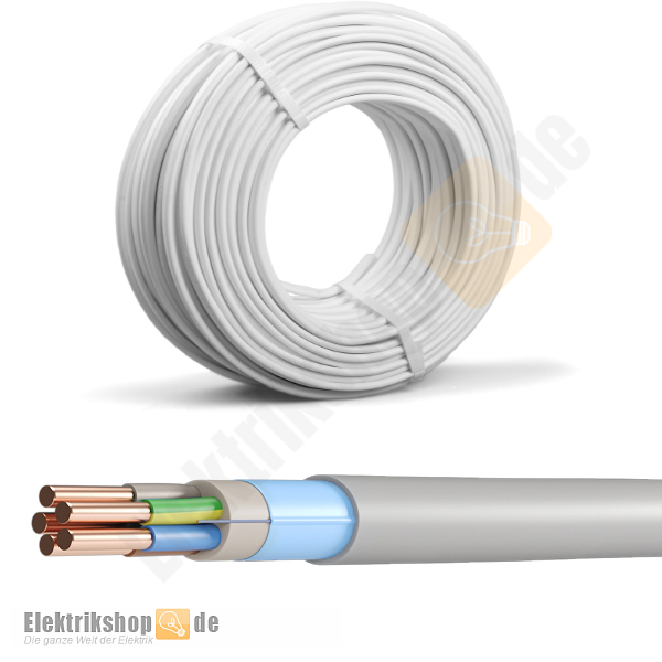 100m Ring NYM(ST)-J 5x1,5/1,5 RE Mantelleitung geschirmt