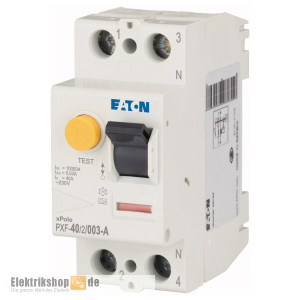 FI-Schutzschalter 40A/30mA 2polig PXF-40/2/003-A Eaton