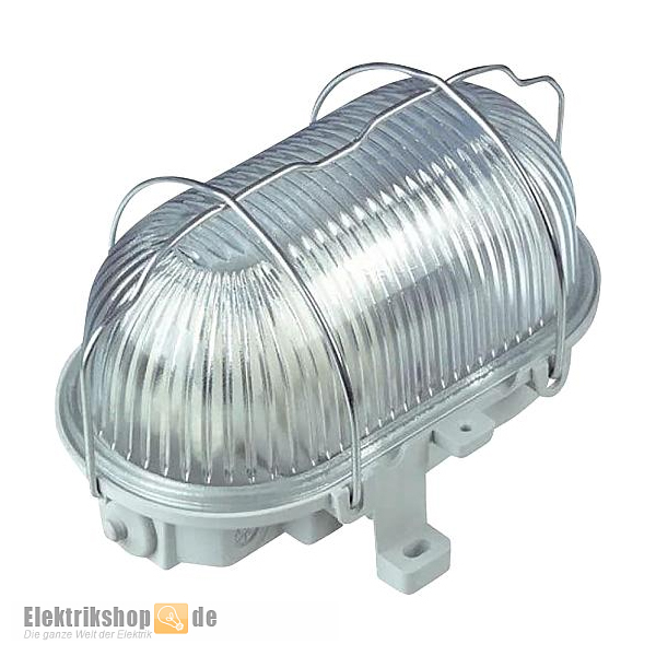 Standard Ovalleuchte IP44 E27 Aufputz mit Metallbügell 81-3202 Mlight