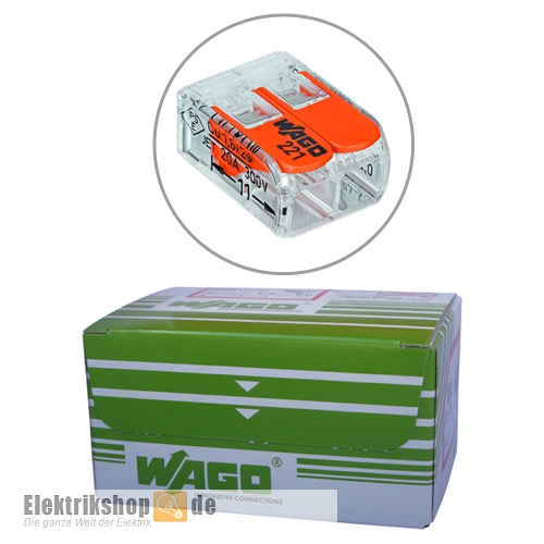 221-412 Wago COMPACT 2-Leiter-Klemme mit Hebel