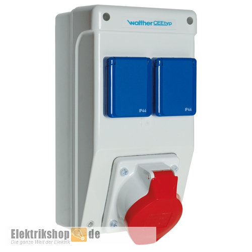 CEE-Steckdosenkombination Wandgehäuse 6570105 Walther