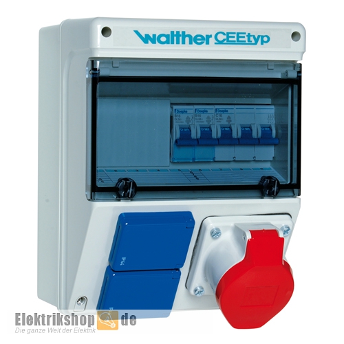 CEE-Steckdosenkombination Wandgehäuse 6920113 Walther