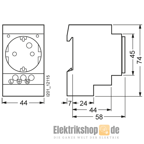 Siemens 5TE6800 SCHUKO-Steckdose 16A Verteiler-Einbau
