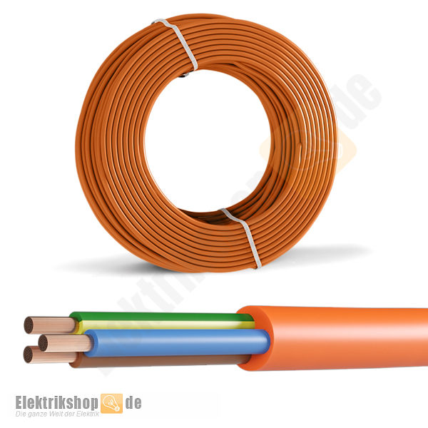 50m Ring H07BQ-F 3G1,5 PUR Schlauchleitung orange