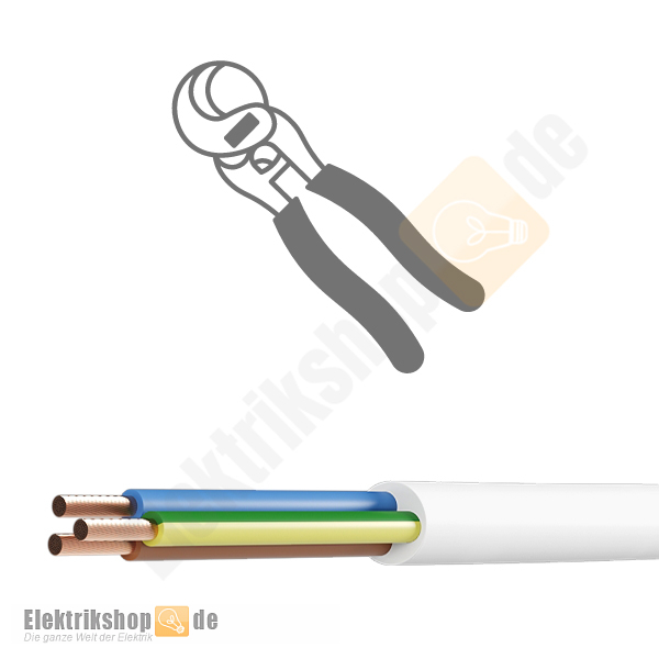 H05VV-F 3G1 PVC-Schlauchleitung weiß