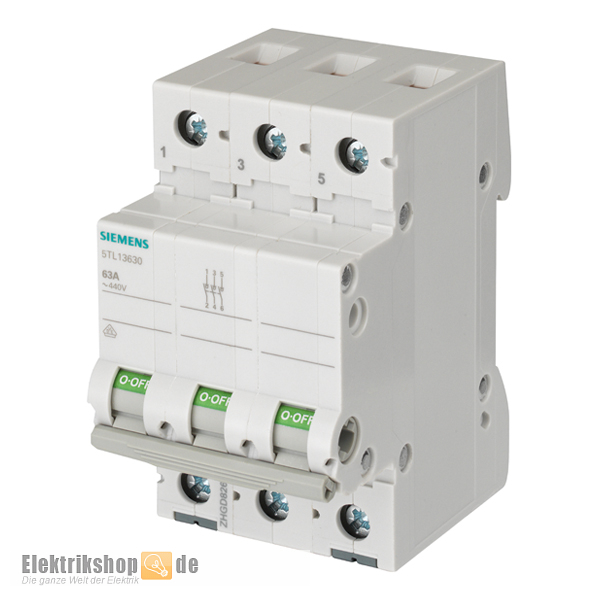 Ausschalter/Hauptschalter 3S 63A 3-polig 5TL13630 Siemens