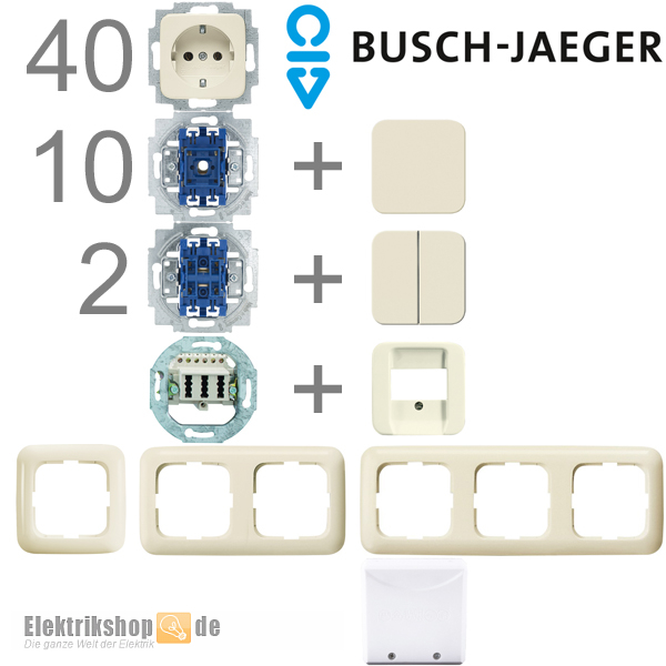 1-Familienhaus Paket cremeweiß Duro 2000 SI Busch Jaeger