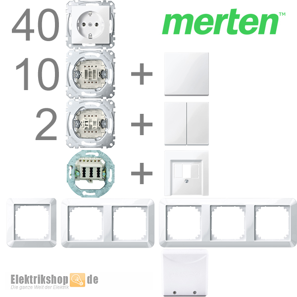 1-Familienhaus Paket polarweiß System M Merten