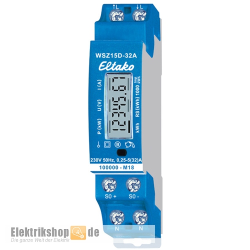 Wechselstromzähler digital 32A 1TE geeicht WSZ15D-32A MID Eltako