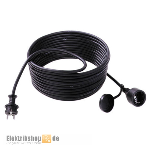 5m Schuko-Verlängerung H07RN-F 3G1,5 schwarz 343.170 Bachmann