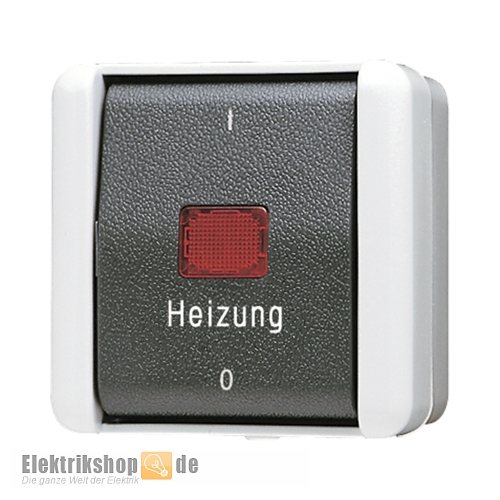 Heizung-Notschalter 2-polig Aufputz IP44 WG 800 802HW Jung