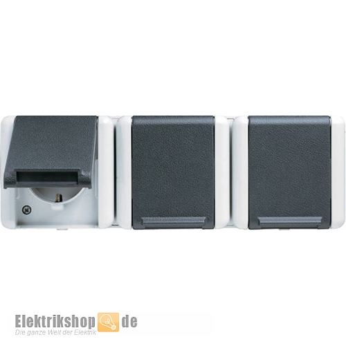 Steckdose 3-fach waagerecht Aufputz IP44 WG 800 8230W Jung