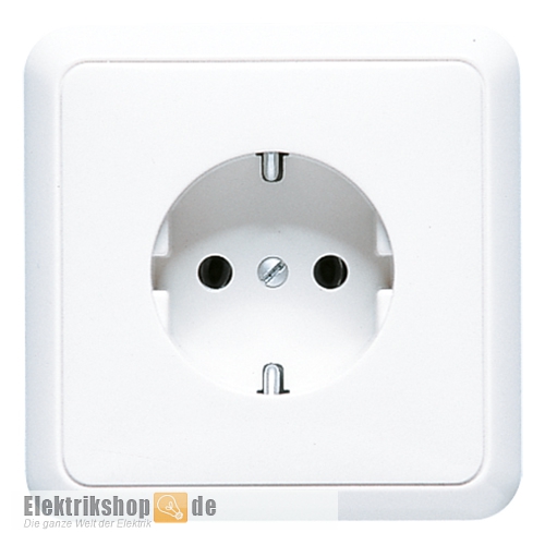 Schuko-Steckdose mit Vollplatte alpinweiß 5520 WW Jung