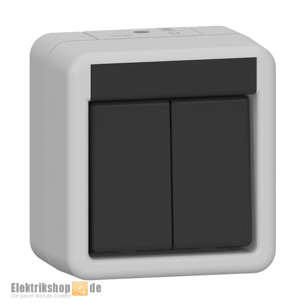 Serienschalter Aufputz IP44 grau 310530 Gira