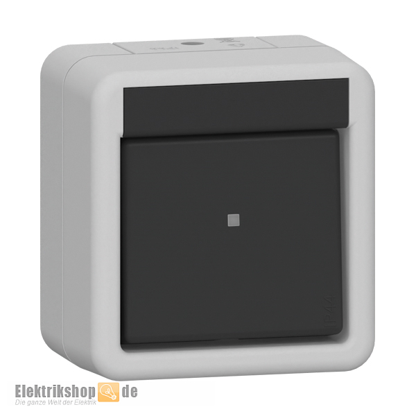 Kreuzschalter Aufputz IP44 grau 310730 Gira