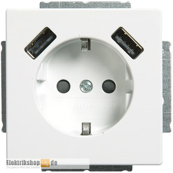 Future Linear USB-Steckdose studioweiß 20 EUCB2USB-84 Busch-Jaeger