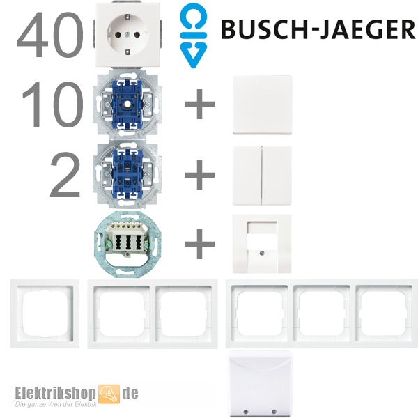 1-Familienhaus Paket Future Linear studioweiß Busch Jaeger
