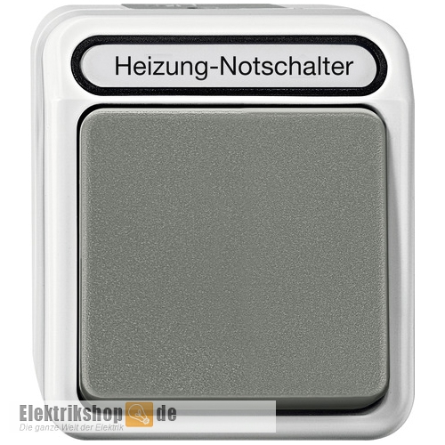 Heizung-Notschalter 2-pol AP Aquastar IP44 grau MEG3449-8029 Merten