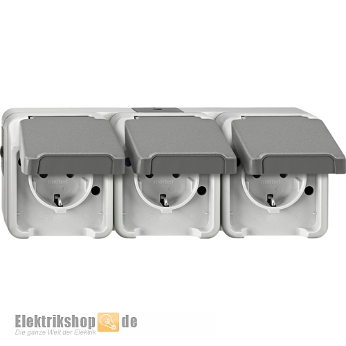 Jung AS523WW Kabelkanal-Schuko-Steckdose 3-fach 16A 250V Duroplast