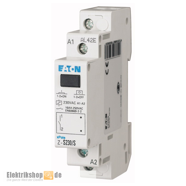 Stromstoßschalter 230V AC 16A 1S Z-S230/S Eaton