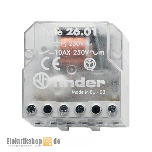 Stromstoßschalter für UP-Dose 230V 10A 1S 26.01.8.230.0000 Finder