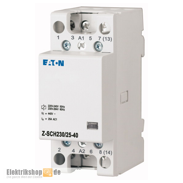 Installationsschütz 25A 4S 230V AC Z-SCH230/25-40 Eaton