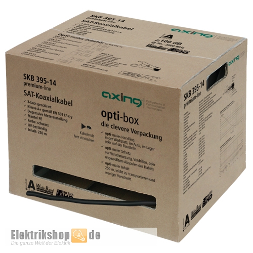 250m Box Koax-Erdkabel A+ 100dB in Opti-box SKB395-14 Axing