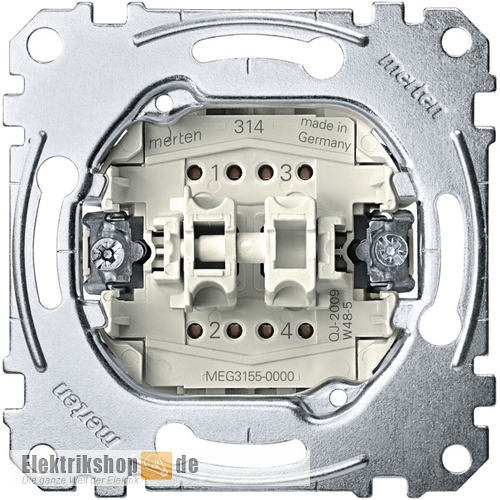 Doppeltaster-Einsatz 1-polig 2 Schließer MEG3155-0000 Merten