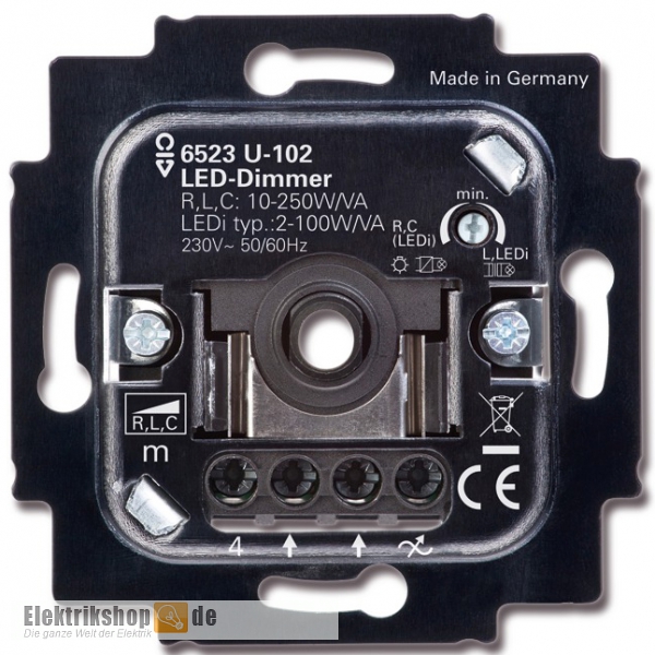 Busch Jaeger LED-Drehdimmer Einsatz 2-100W 6523 U-102