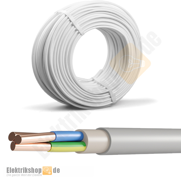 10m Mantelleitung Kabel 3 x 2,5 mm Installationsleitung NYM-J Elektrokabel