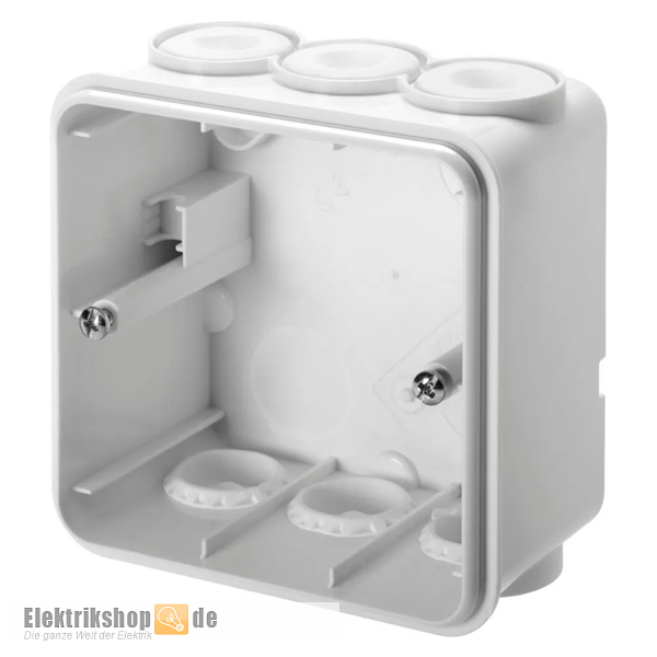 Aufputzgehäuse für Steckdose mit FI-Schutzschalter IP44 GW95527 Gewiss